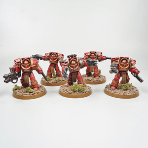 Blood Angels - Cataphractii Terminators x5 Painted  Warhammer 30k - Horus Heresy