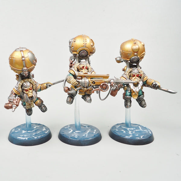 Kharadron Overlords Endrinriggers x3 Painted - Warhammer Age Of Sigmar
