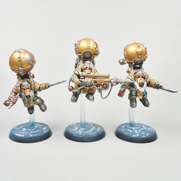 Kharadron Overlords Endrinriggers x3 Painted - Warhammer Age Of Sigmar