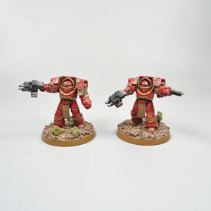 Blood Angels - Cataphractii Terminators x5 Painted  Warhammer 30k - Horus Heresy