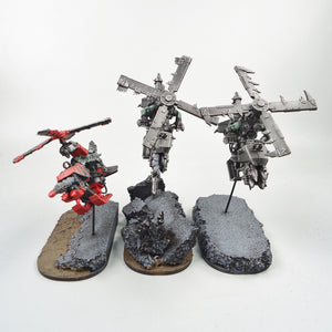 Ork Deffkoptas x3 Undercoated / Part Painted - Warhammer 40k - 40,000