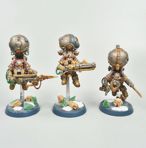Endrinriggers x3 Painted - Kharadron Overlords - Warhammer Age Of Sigmar - AOS