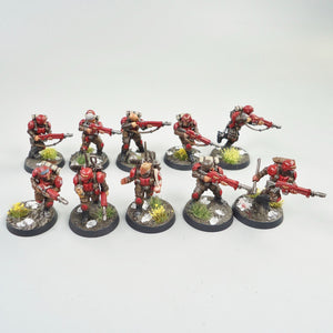 Warhammer 40k Astra Militarum Imperial Guard Cadian Shock Troops x10 Painted