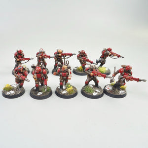 Warhammer 40k Astra Militarum Imperial Guard Cadian Shock Troops x10 Painted