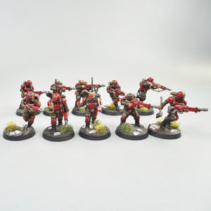 Warhammer 40k Astra Militarum Imperial Guard Cadian Shock Troops x10 Painted