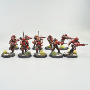 Warhammer 40k Astra Militarum Imperial Guard Cadian Shock Troops x10 Painted