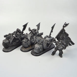 Space Marines Dark Angels Ravenwing Bikes x3 Undercoated - Warhammer 40k - GW