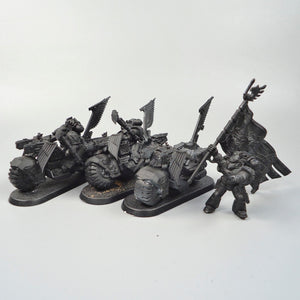 Space Marines Dark Angels Ravenwing Bikes x3 Undercoated - Warhammer 40k - GW