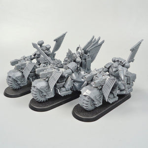 Space Marines Dark Angels Ravenwing Bikes x3 Unpainted - Warhammer 40k - GW