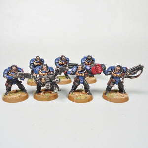 Warhammer 40k Crimson Fist Space Marines Scouts Squad Painted
