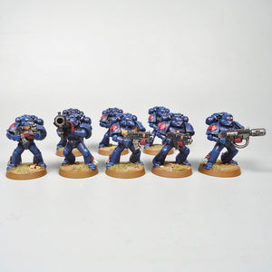 Warhammer 40k Crimson Fist Space Marine Tactical Marines x8 Painted And Based