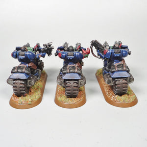 Crimson Fists Scout Bikes x3 Painted - Warhammer 40k - Space Marines - GW