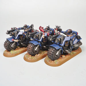 Crimson Fists Scout Bikes x3 Painted - Warhammer 40k - Space Marines - GW
