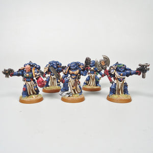 Warhammer 40k Crimson Fist Space Marine Veteran Squad Painted Metal
