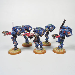 Warhammer 40k Crimson Fist Space Marine Vanguard Veteran Squad Painted Metal OOP