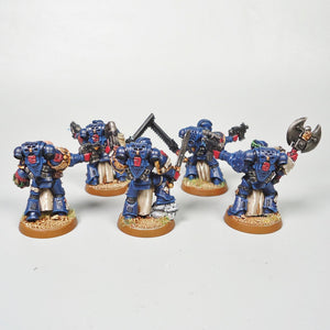 Warhammer 40k Crimson Fist Space Marine Veteran Squad Painted Metal