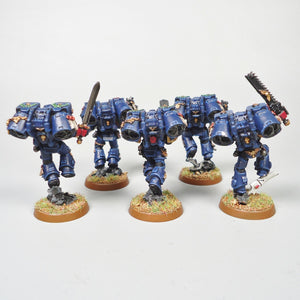 Warhammer 40k Crimson Fist Space Marine Vanguard Veteran Squad Painted Metal OOP
