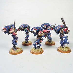 Warhammer 40k Crimson Fist Space Marine Vanguard Veteran Squad Painted Metal OOP