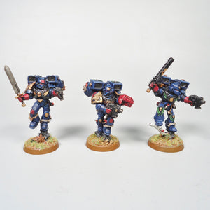 Warhammer 40k Crimson Fist Space Marine Vanguard Veteran Squad Painted Metal OOP