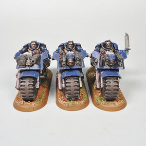 Crimson Fists Scout Bikes x3 Painted - Warhammer 40k - Space Marines - GW