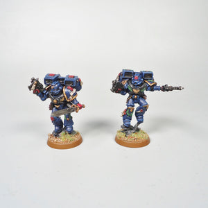 Warhammer 40k Crimson Fist Space Marine Vanguard Veteran Squad Painted Metal OOP