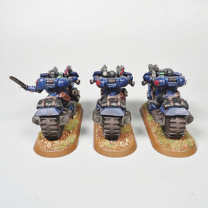Crimson Fists Scout Bikes x3 Painted - Warhammer 40k - Space Marines - GW
